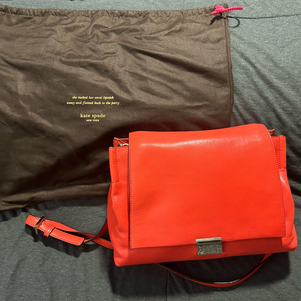 Kate Spade Giuliana Coral Leather Shoulder Bag/Crossbody Bag